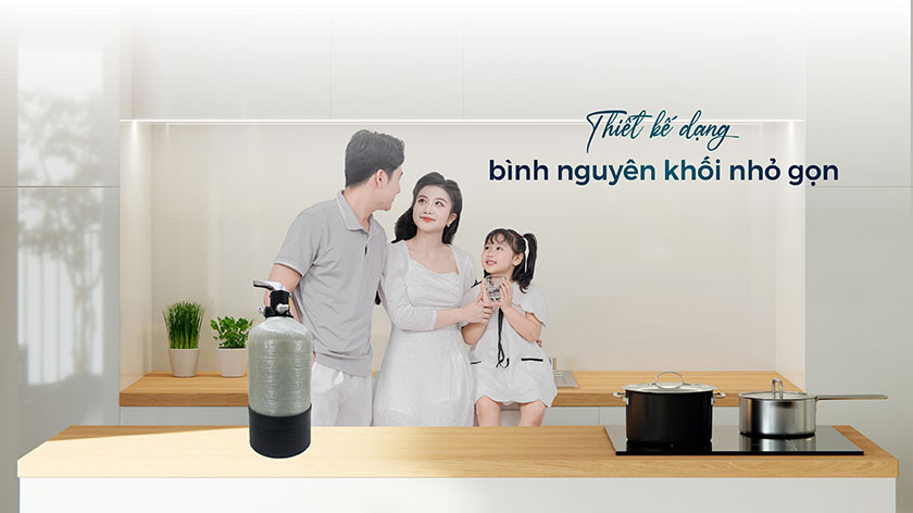 Thiết kế nguyên khối nhỏ gọn giúp di chuyển và lắp đặt dễ dàng 