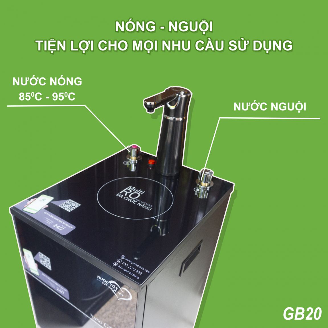 Máy lọc nước Nóng Nguội Nano Geyser GB20 - 7 cấp