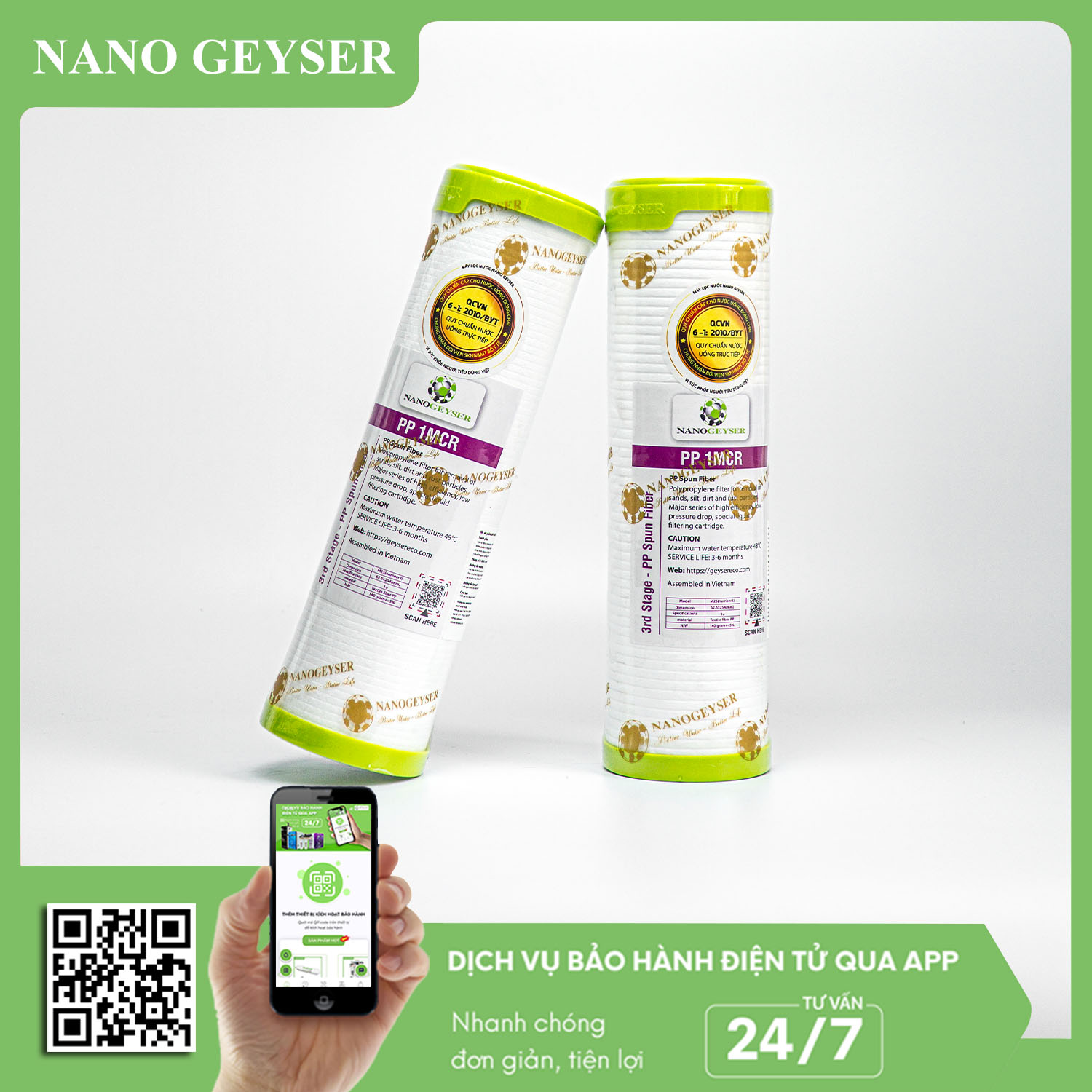 Lõi PP 1 Micro Nano Geyser - Lõi lọc nước số 3