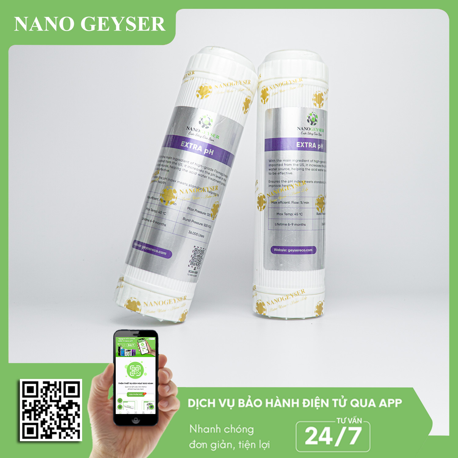 Lõi Extra pH Nano Geyser
