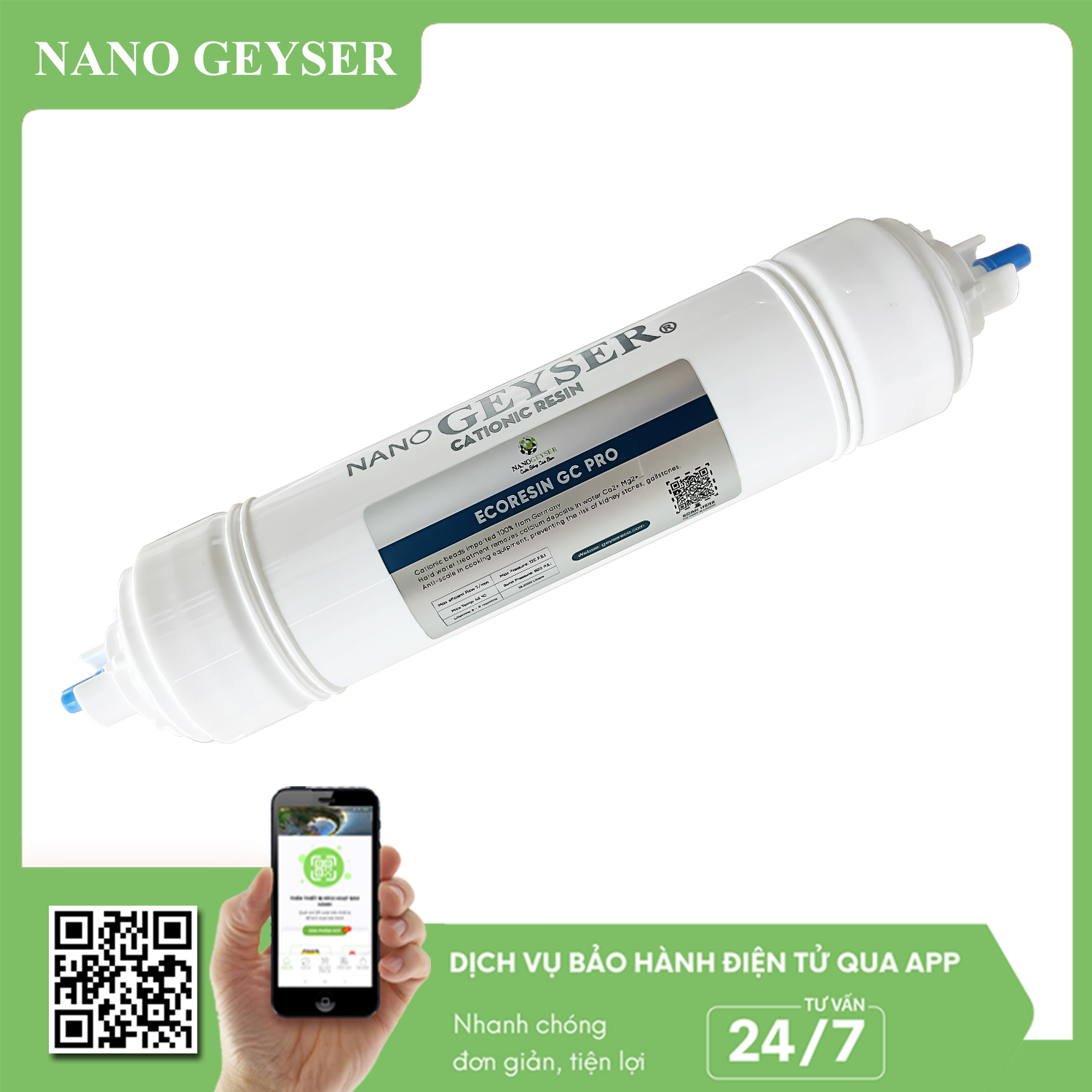 Lõi lọc nước EcoResin GC Pro Nano Geyser
