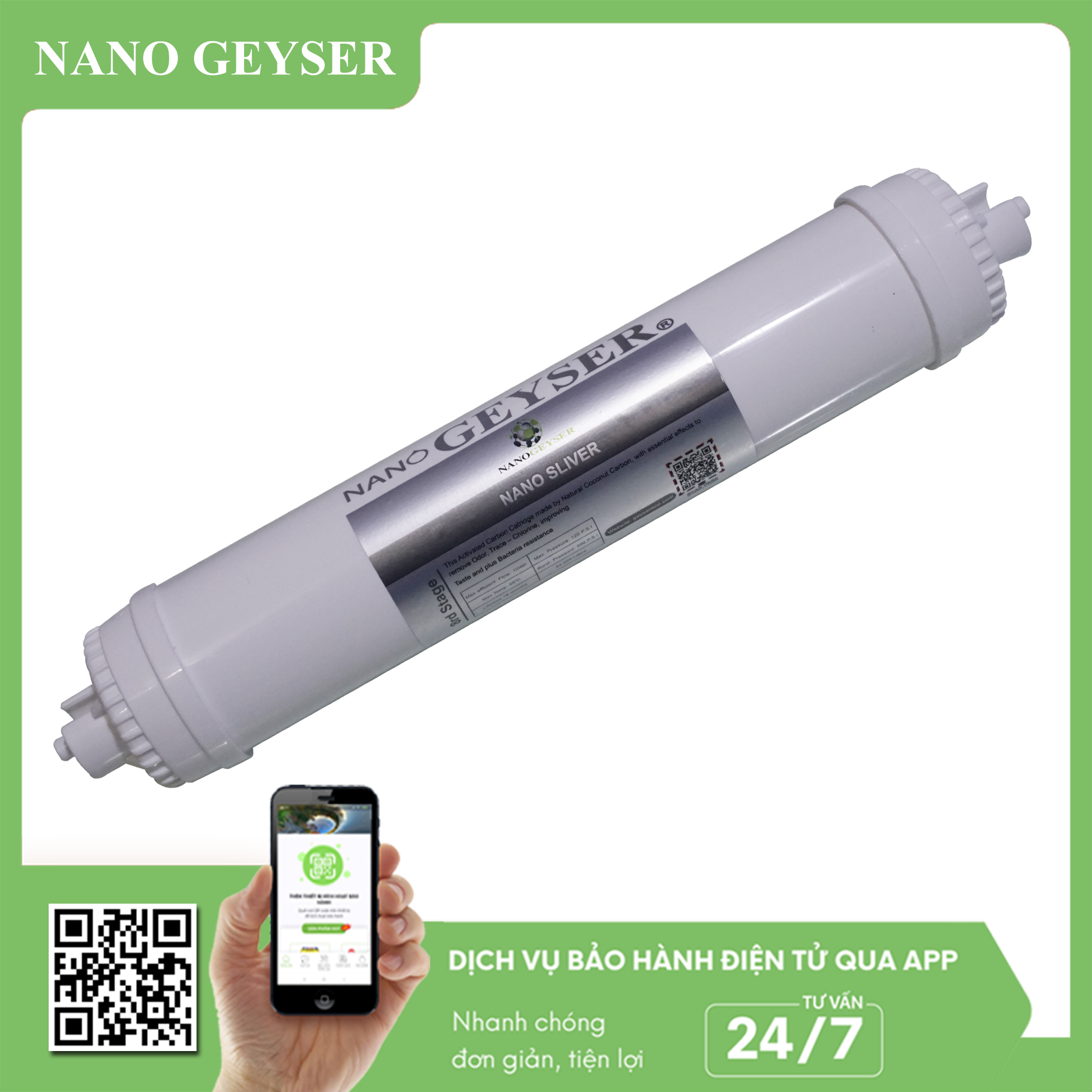 Lõi Nano Silver Ag+ Nano Geyser