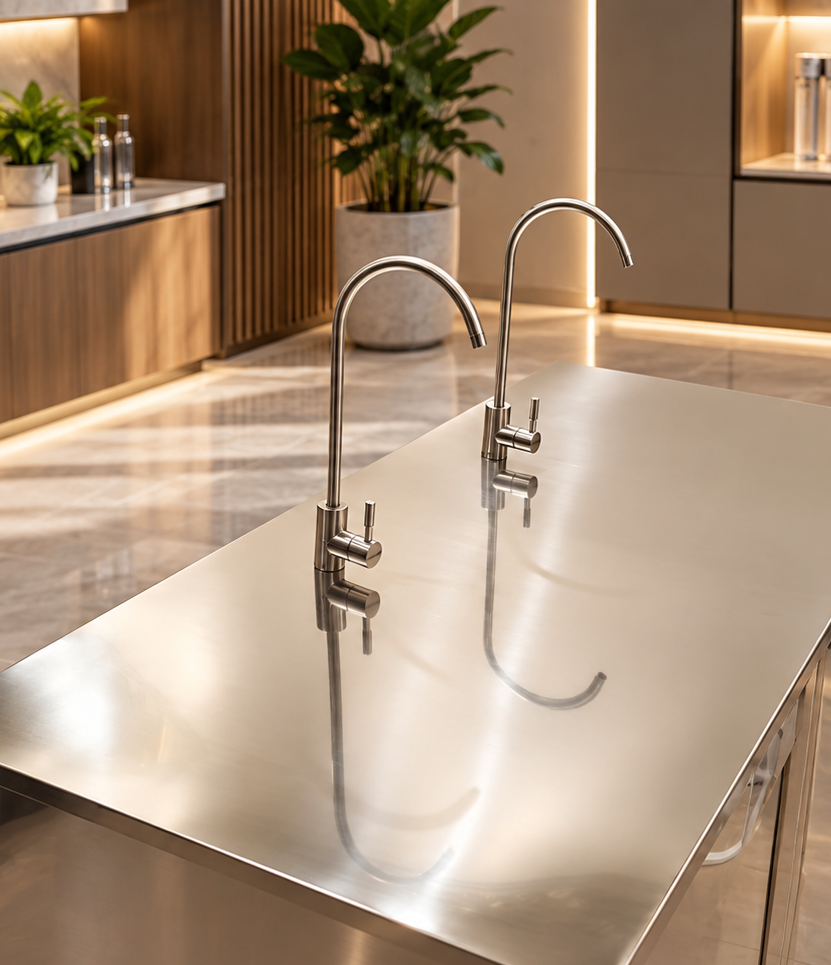 Máy lọc nước bán công nghiệp Nano Geyser kèm tủ