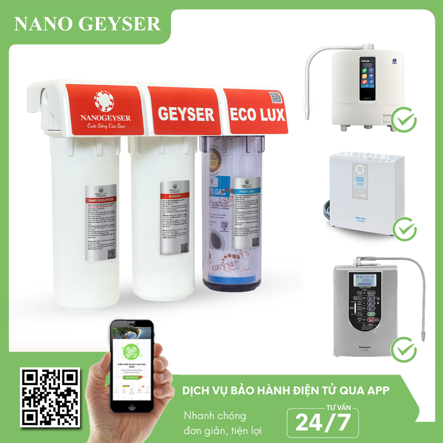 Máy lọc nước Nano Geyser Eco Lux