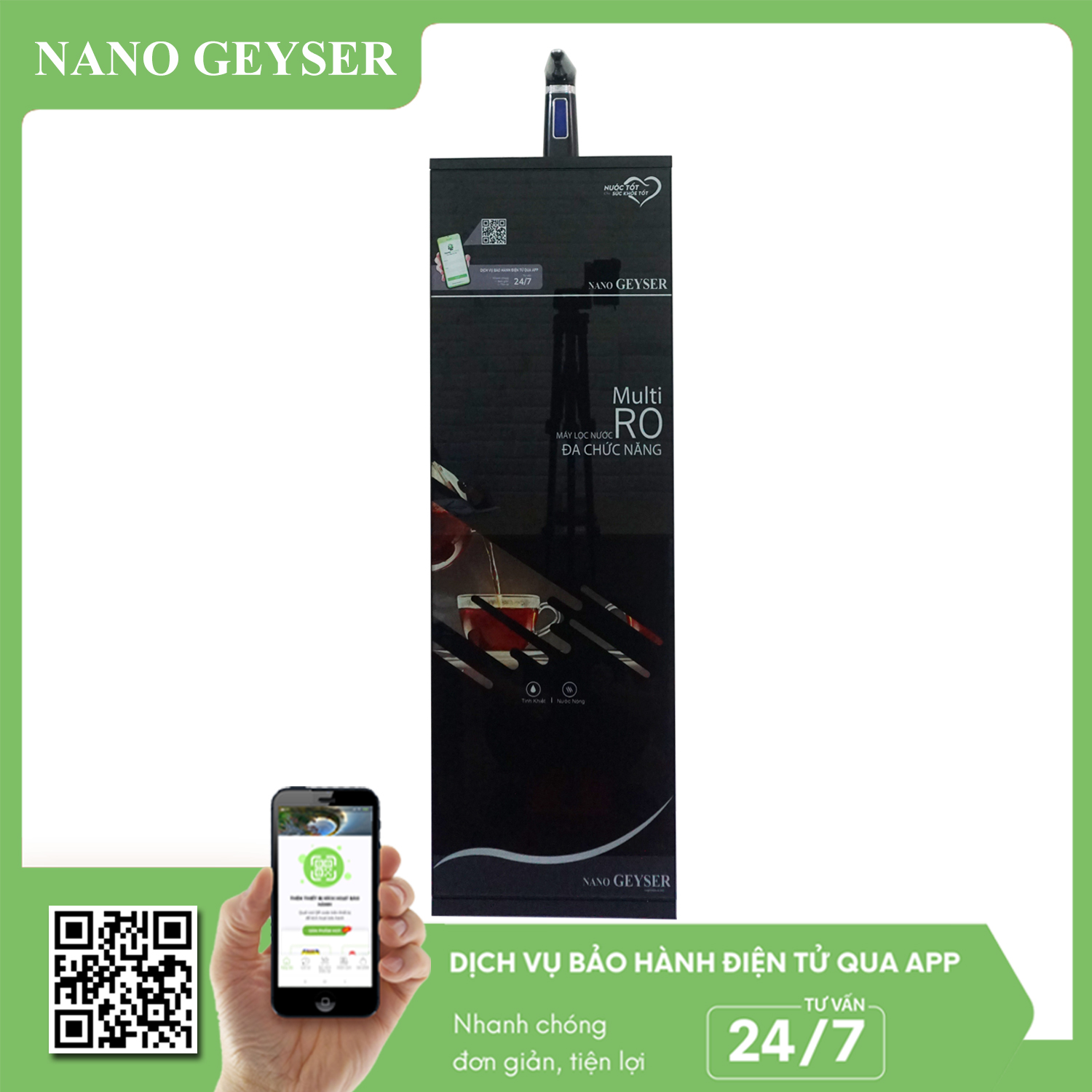 Máy lọc nước Nóng Nguội Nano Geyser GB20 - 7 cấp